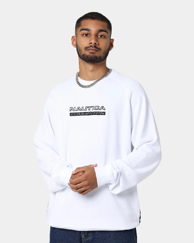 Nautica Panchax Sweatshirt 908 White Hoodie with Contrast Stitching Detailed Premium