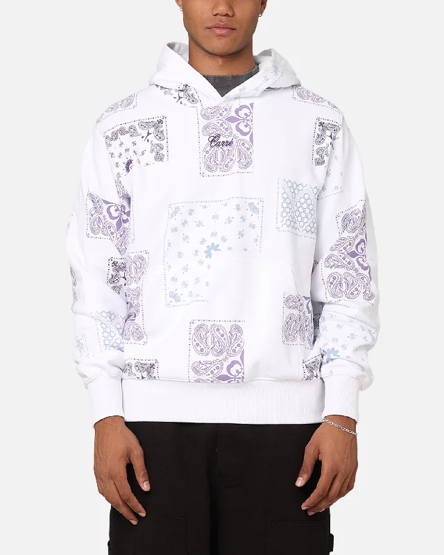 Carre Fragment Paisley Hoodie White Hoodie with Pocket Utility Practical