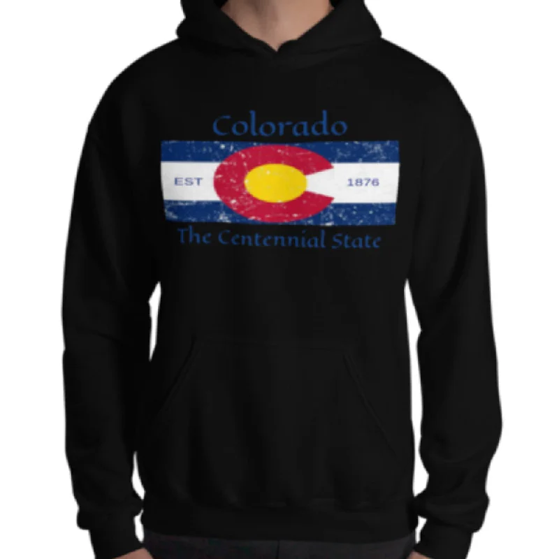 Colorado The Centennial State Hoodie Hoodie with Back Slit Movement Comfort