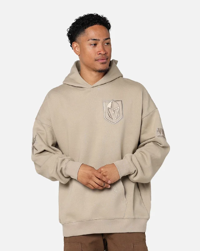 Pro Standard Vegas Gold Knights Drop Shoulder Hoodie Taupe Hoodie with Belted Waist Structured Tailored