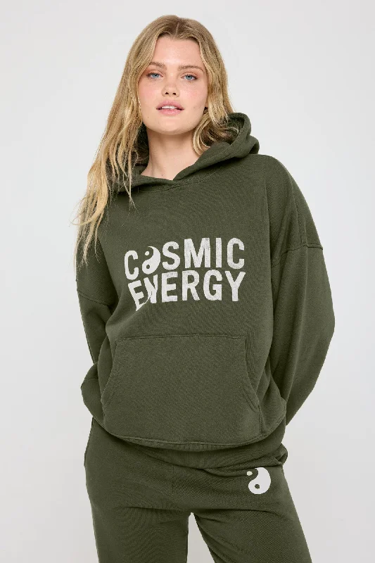 Cosmic Energy Easy Hoodie Hoodie with Button Classic Timeless