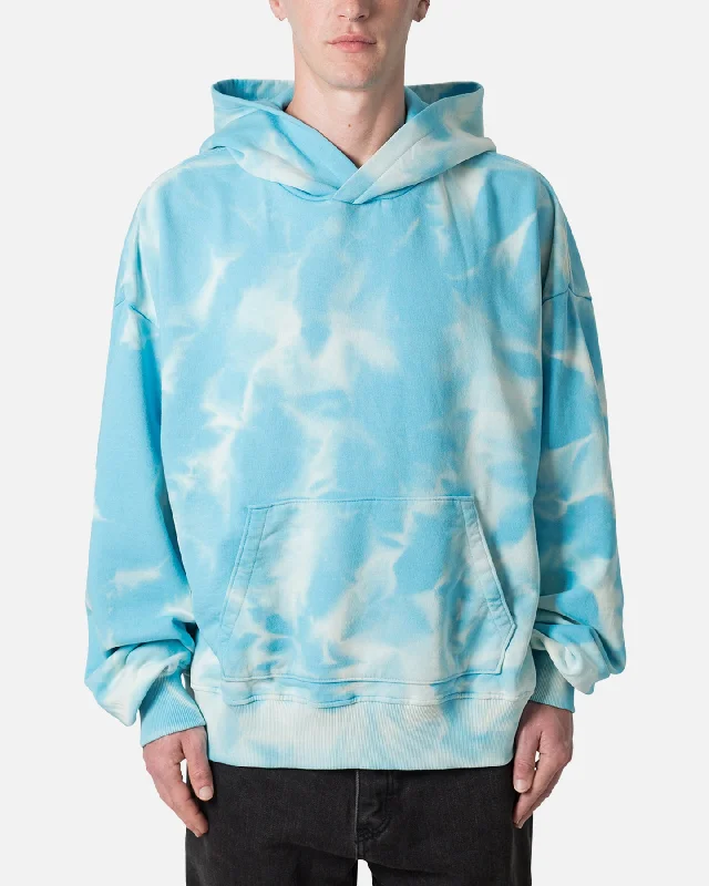 MNML Plur Hoodie Blue Hoodie with Set-In Sleeves Structured Classic