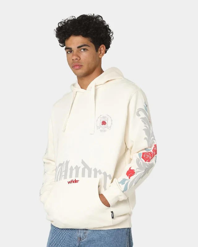 WNDRR Monarch Hoodie Off White Hoodie with Tie-Dye Psychedelic Retro