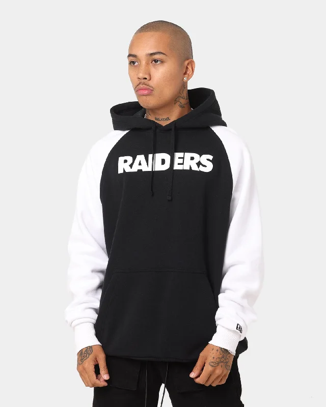 New Era Las Vegas Raiders Raglan Hoodie Black Hoodie with Logo Branding Identity