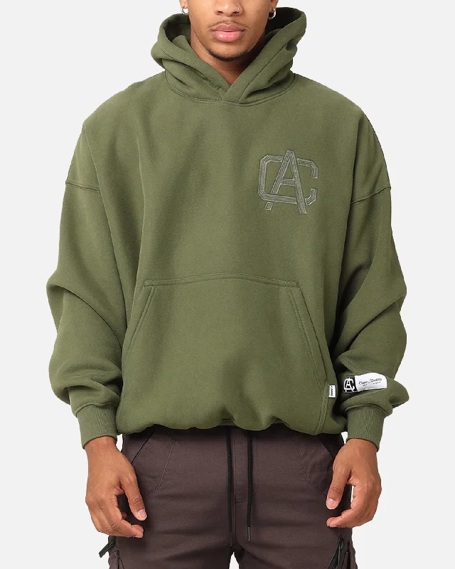 Carre Academy V2 Oversized Hoodie Forest Green Hoodie with Hem Drawcord Adjustable Customizable