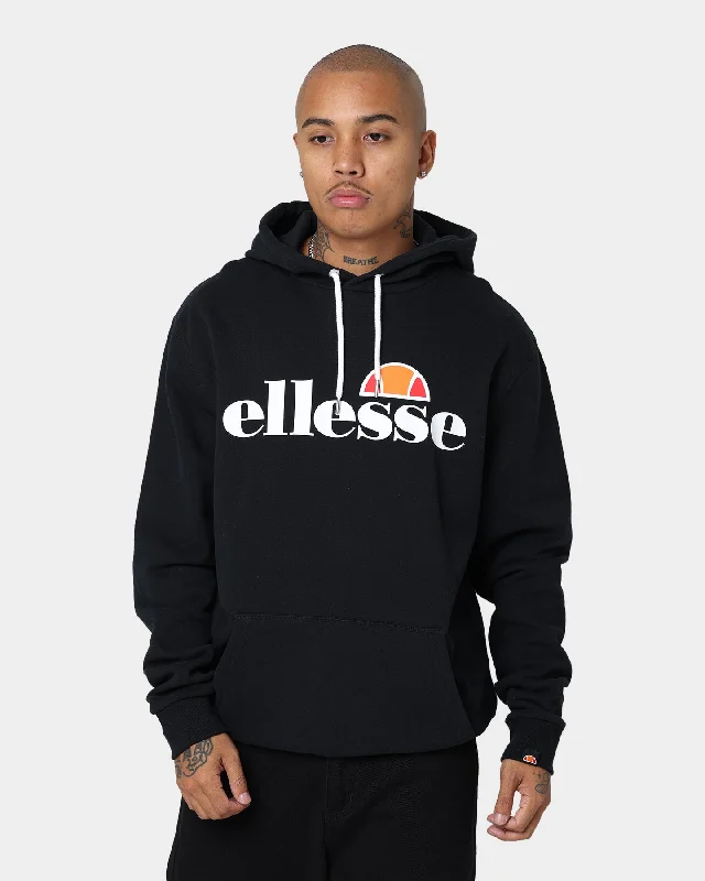 Ellesse SL Gottero Hoodie Black Hoodie with Set-In Sleeves Structured Classic