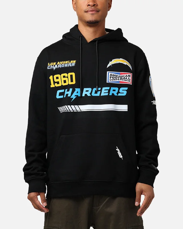 Pro Standard Los Angeles Chargers Fast Lane Hoodie Black Hoodie with Fur Luxurious Winter