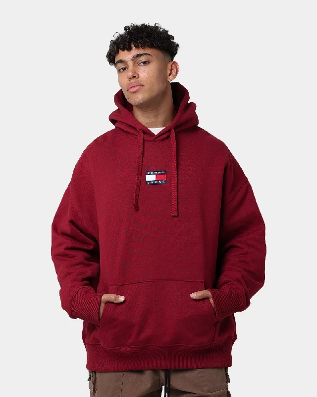 Tommy Jeans Tommy Badge Hoodie Bing Cherry Hoodie with Turtle Neck Cozy Winter