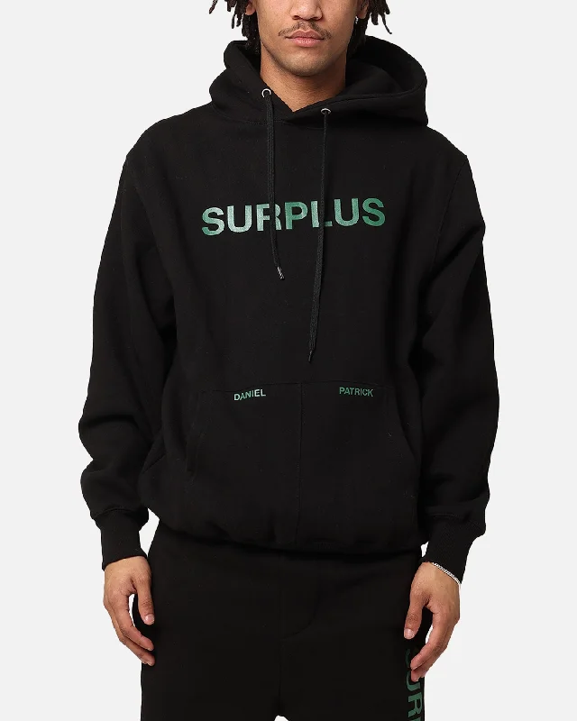 Daniel Patrick Surplus Logo Hoodie Black/Hunter Green Hoodie with Lace Feminine Delicate