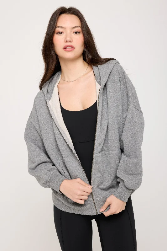 Ibby Oversized Zip Hoodie Hoodie with Relaxed Fit Easy Casual