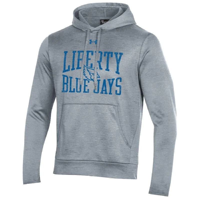 Liberty Blue Jays TRUE GRAY HEATHER PO Hoodie - Under Armour Cotton Hoodie Fleece Lining Warmth