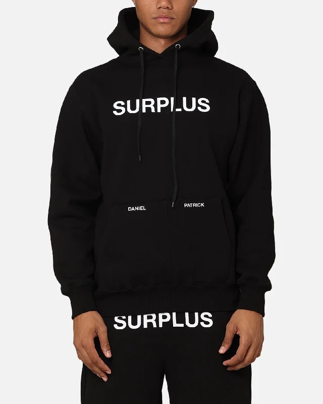 Daniel Patrick Surplus Logo Hoodie Black Hoodie with Sequins Glamorous Eye-catching