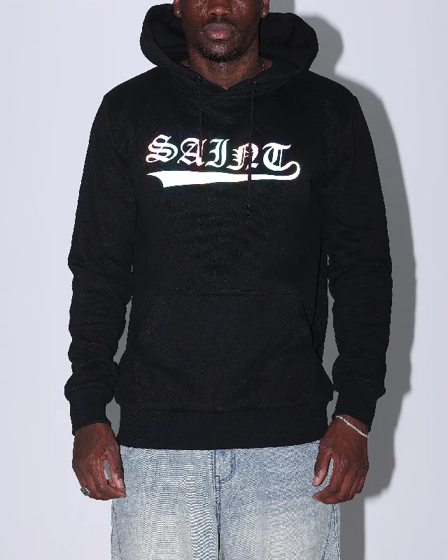 Saint Morta New Age Chroma Hoodie Black/3M Oversized Hoodie Comfort Casual