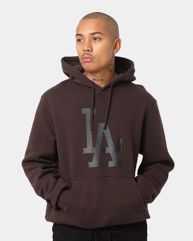 New Era Los Angeles Dodgers Hoodie Dark Brown Hoodie Jacket Zipper Layering