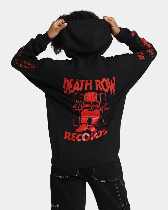 Death Row Records Death Row Logo Hoodie Black/Red Hoodie Jacket Zipper Layering