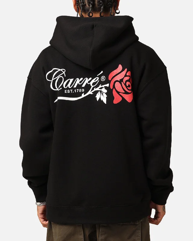 Carré Rara Full Zip Hoodie Black Hoodie with Mesh Breathable Sporty