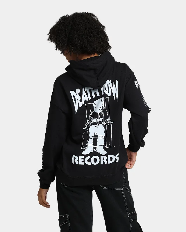 Death Row Records Death Row Logo Hoodie Black/White Graphic Hoodie Design Print