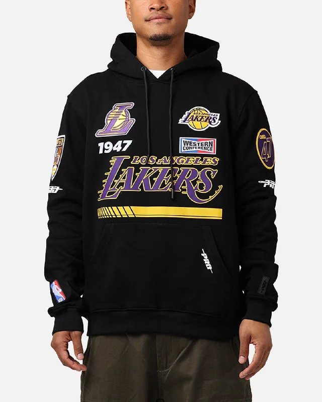 Pro Standard Los Angeles Lakers Fast Lane Hoodie Black Hoodie with Sequins Glamorous Eye-catching