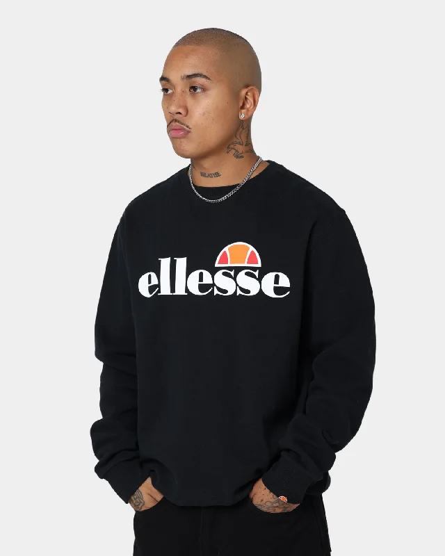 Ellesse SL Succiso Sweatshirt Black Hoodie with Raglan Sleeves Sporty Comfortable