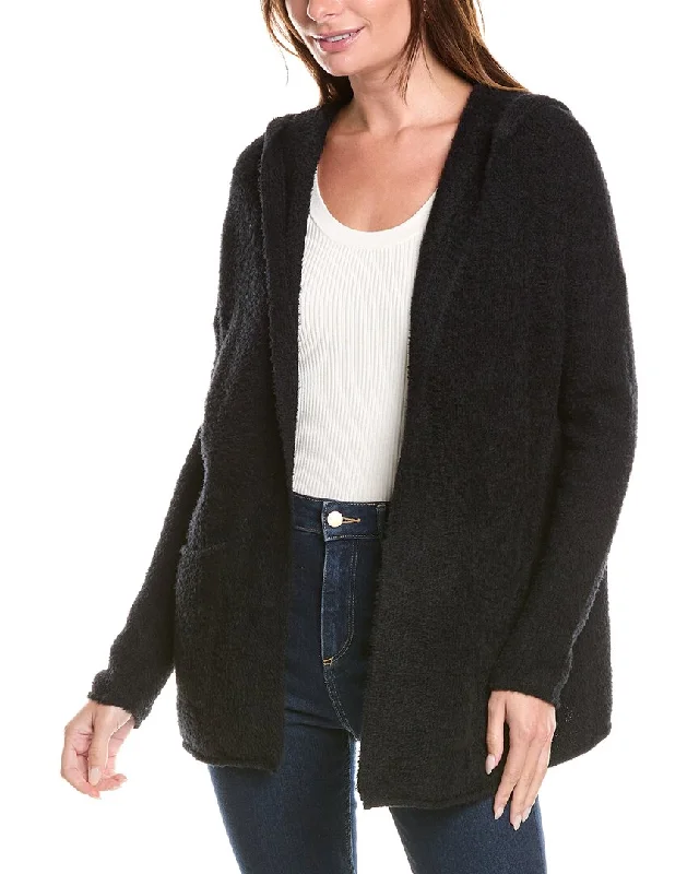 EILEEN FISHER Hooded Cardigan Layered Multi-layer Single Layer