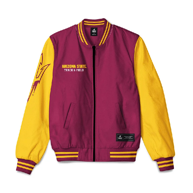 Arizona State - NCAA Women's Track & Field : Alexia Schofield - Bomber Jacket Snapped Jacket Toggled Jacket Drawstring Jacket