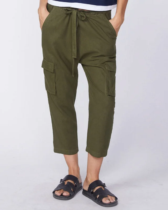 Paperbag Cargo Pants Relaxed Lounge Trousers