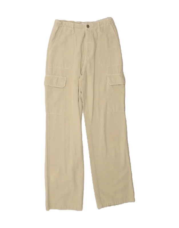 ZARA Womens Straight Cargo Trousers EU 38 Medium W28 L31 Beige Trousers Timeless Classic