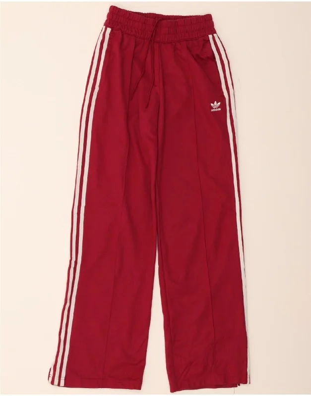 ADIDAS Womens Tracksuit Trousers UK 10 Small Pink Cotton Trousers cozy soft