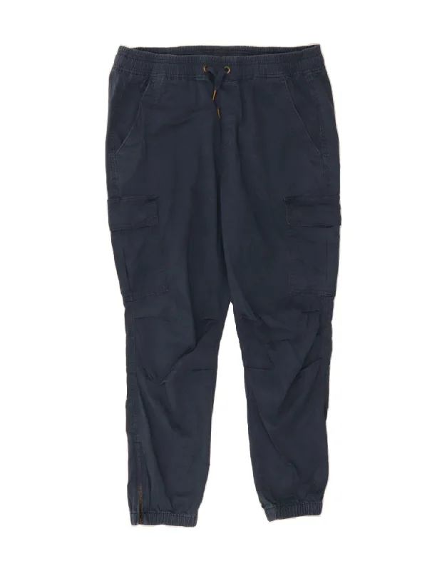 POLO RALPH LAUREN Womens Joggers Cargo Trousers Medium W32 L24 Navy Blue Trousers Harem Relaxed Fit