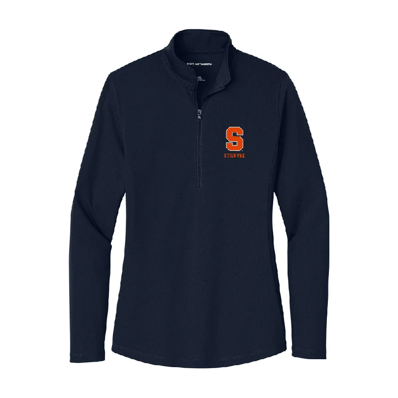 Syracuse - NCAA Women's Track & Field : Olivia Etienvre - Women's Lightweight Quarter Zip Jacket Print Jacket Jacquard Jacket Embroidered Jacket