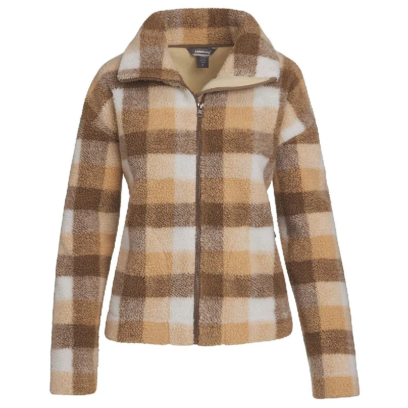 Landway Women's Autumn Foresta Sherpa Jacket Herringbone Jacket Houndstooth Jacket Plaid Jacket