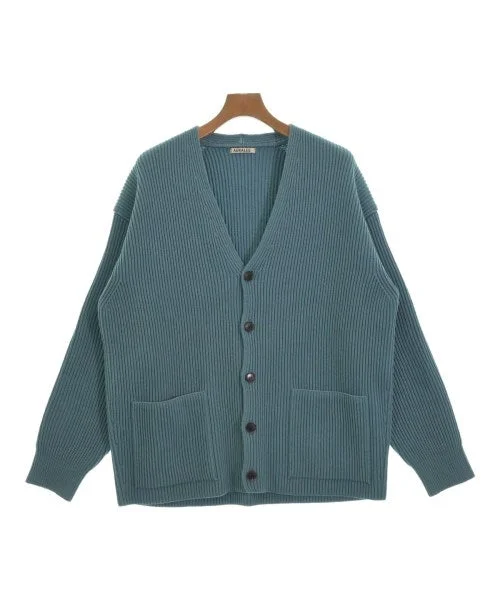 AURALEE Cardigans Mesh Cardigan Canvas Denim