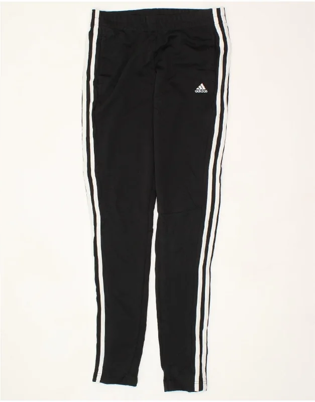 ADIDAS Womens Climalite Tracksuit Trousers UK 6 XS  Black Polyester Trousers Velvet Soft