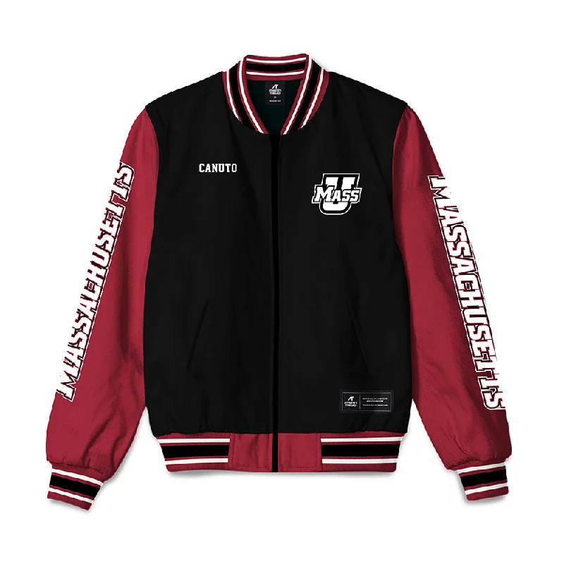 UMass - NCAA Women's Track & Field : Diamani Canuto - Bomber Jacket Chenille Jacket Brocade Jacket Lace Jacket