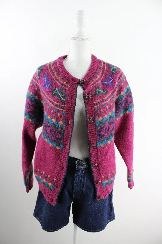 Vintage Cardigan (M) Spandex Blend Rayon Blend Denim Blend