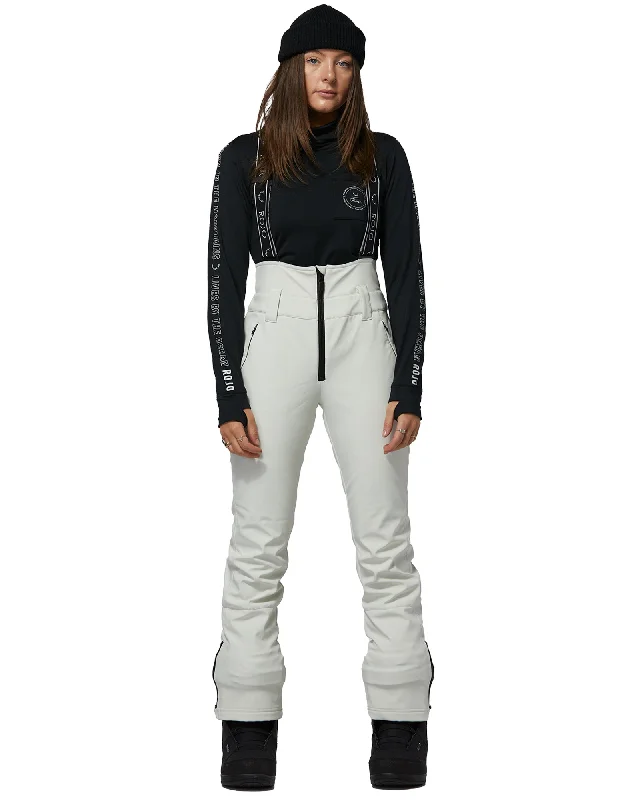 SOFTSHELL HIGH RISE PANT-SNOW WHITE Stylish Paperbag Waist Pants