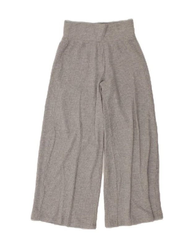 ABERCROMBIE & FITCH Womens Tracksuit Trousers UK 4 XS  Grey Polyester Trousers Yoga Stretchy