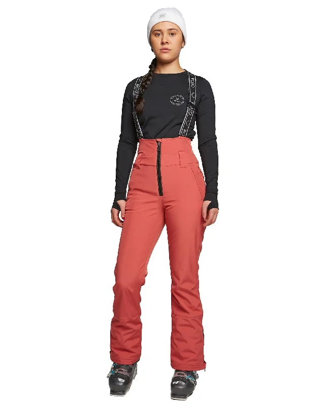 SOFTSHELL HIGH RISE PANT - MINERAL RED High-Waist Yoga Pants