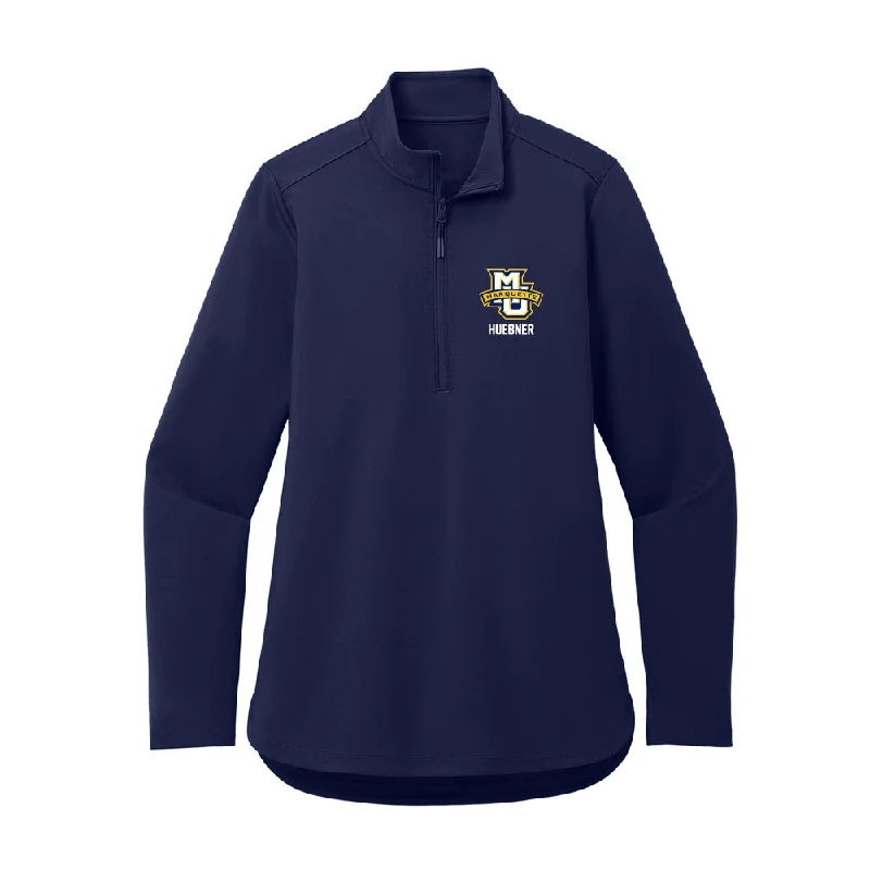 Marquette - NCAA Women's Track & Field : Kaitlyn Huebner - Women's Premium Quarter Zip Jacket Collared Jacket Crew Neck Jacket Turtle Neck Jacket