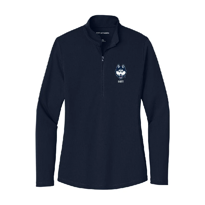 UConn - NCAA Women's Track & Field : Kalli Knott - Women's Lightweight Quarter Zip Jacket Zippered Jacket Buttoned Jacket Snapped Jacket