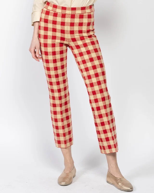 Gingham Kick Pants Casual Sweatpants Style