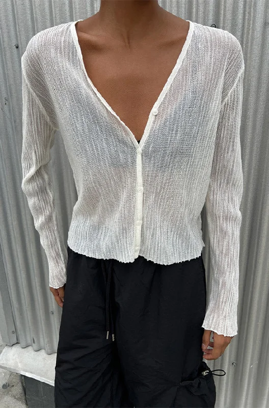 SHEER CARDIGAN Cardigan Knitwear Sweater