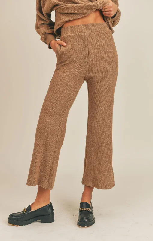 Sage The Label Change Like Weather Pants in Brown Trendy Wide-Legged Trousers