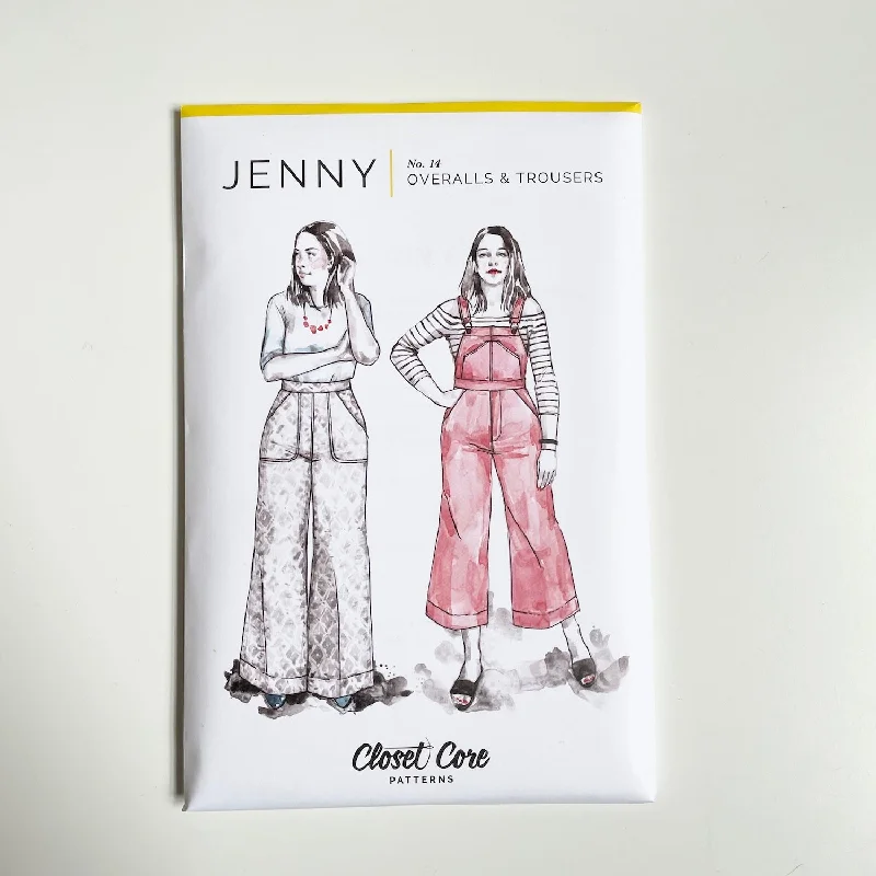 Closet Core Patterns : Jenny Overalls & Trousers Trousers Yoga Stretchy