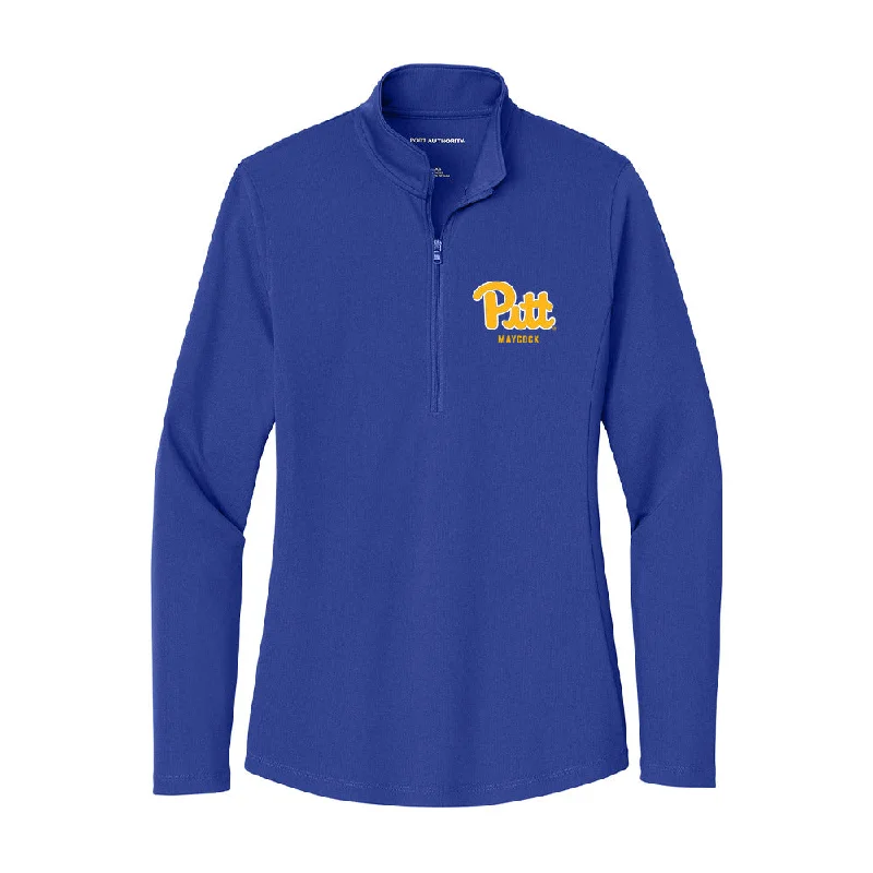 Pittsburgh - NCAA Women's Track & Field : Maya Maycock - Women's Lightweight Quarter Zip Jacket Jacket Blazer Coat