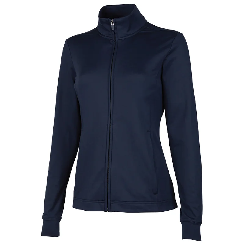 Charles River Women's Navy NU Fitness Jacket Nylon Fabric Polyester Fabric Spandex Fabric