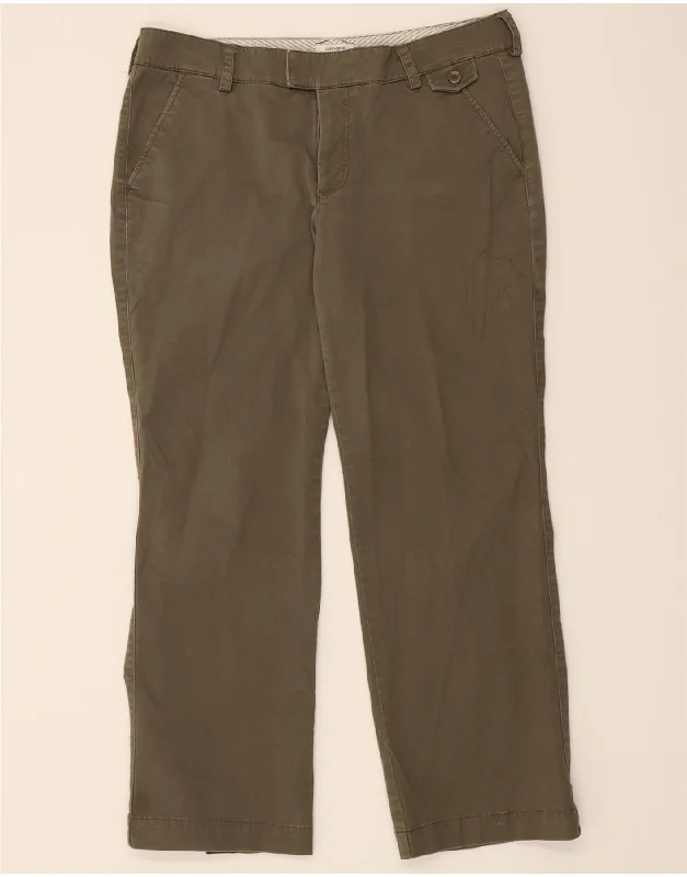 DOCKERS Womens Petite Mid Rise Casual Trousers US 14 XL W32 L28 Khaki Trousers Review Highly