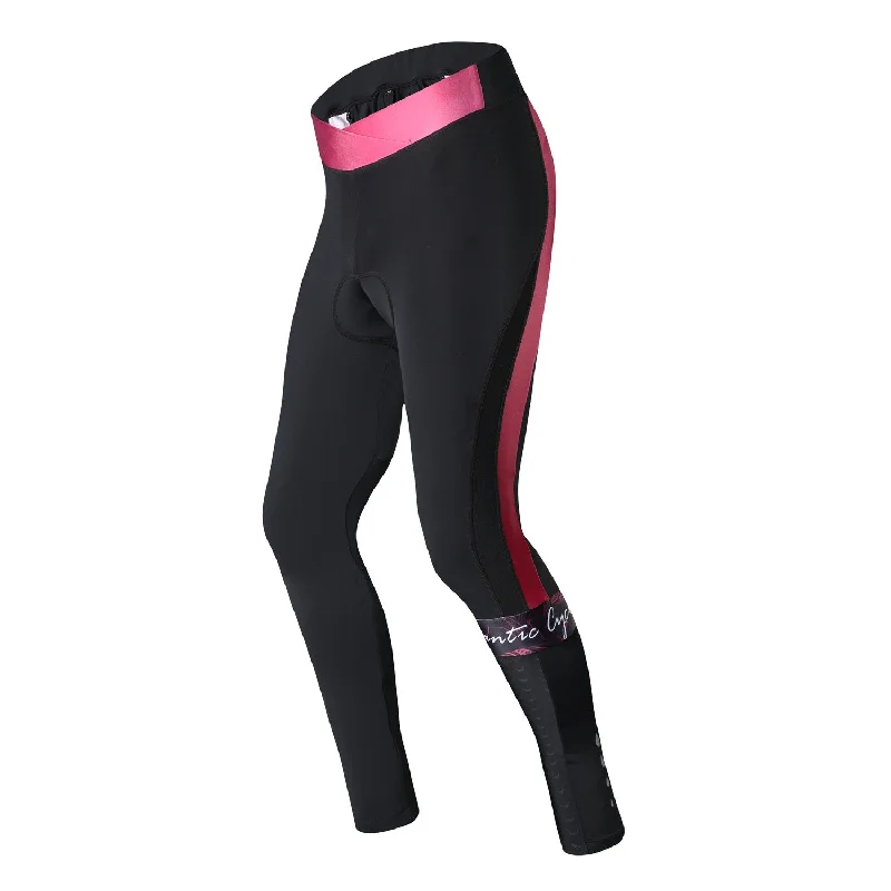 Santic Belize Pink Women Padded Cycling Pants Cozy Jogger Leggings