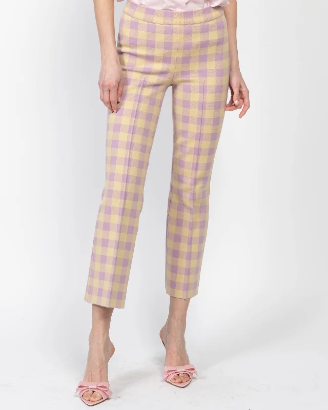 Gingham Kick Pants Classic Flared Pants