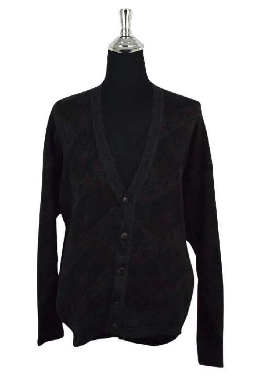 Knitted Cardigan Silk Blend Satin Velvet